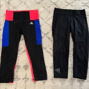 2 pair women’s adidas workout pants